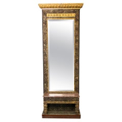 Miroir de pilier anglais avec support
