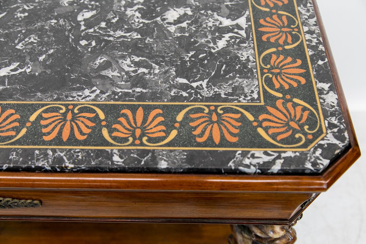 Mid-19th Century English Pietra Dura Console Table For Sale