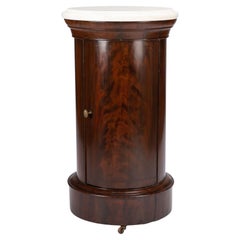 English Pillar Commode with Marble Top, 1820