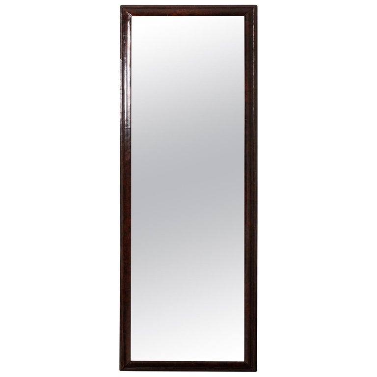 English Pillow Form Mirror in Walnut Veneer For Sale at 1stDibs