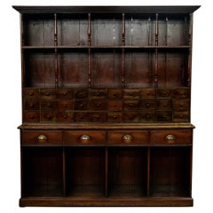English Pine and Mahogany Apothecary Shelf/Cupboard