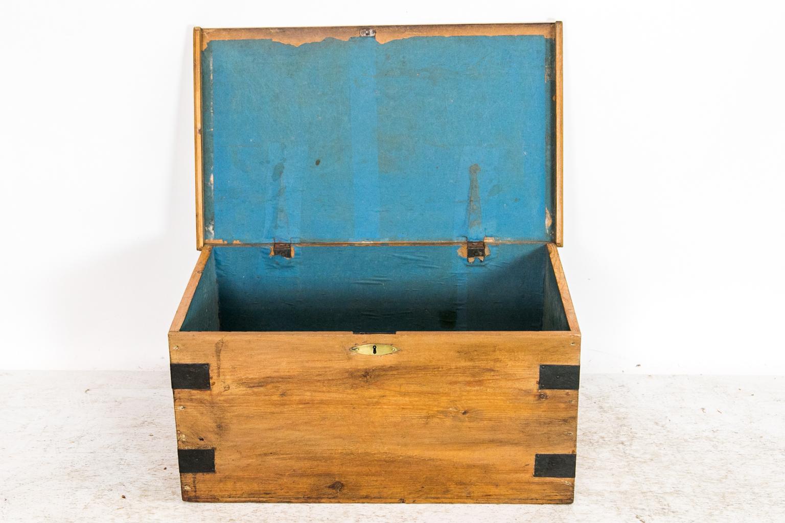 Mid-19th Century English Pine Box/Blanket Chest For Sale