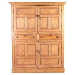 Antique English Pine Cabinet, C. 1850