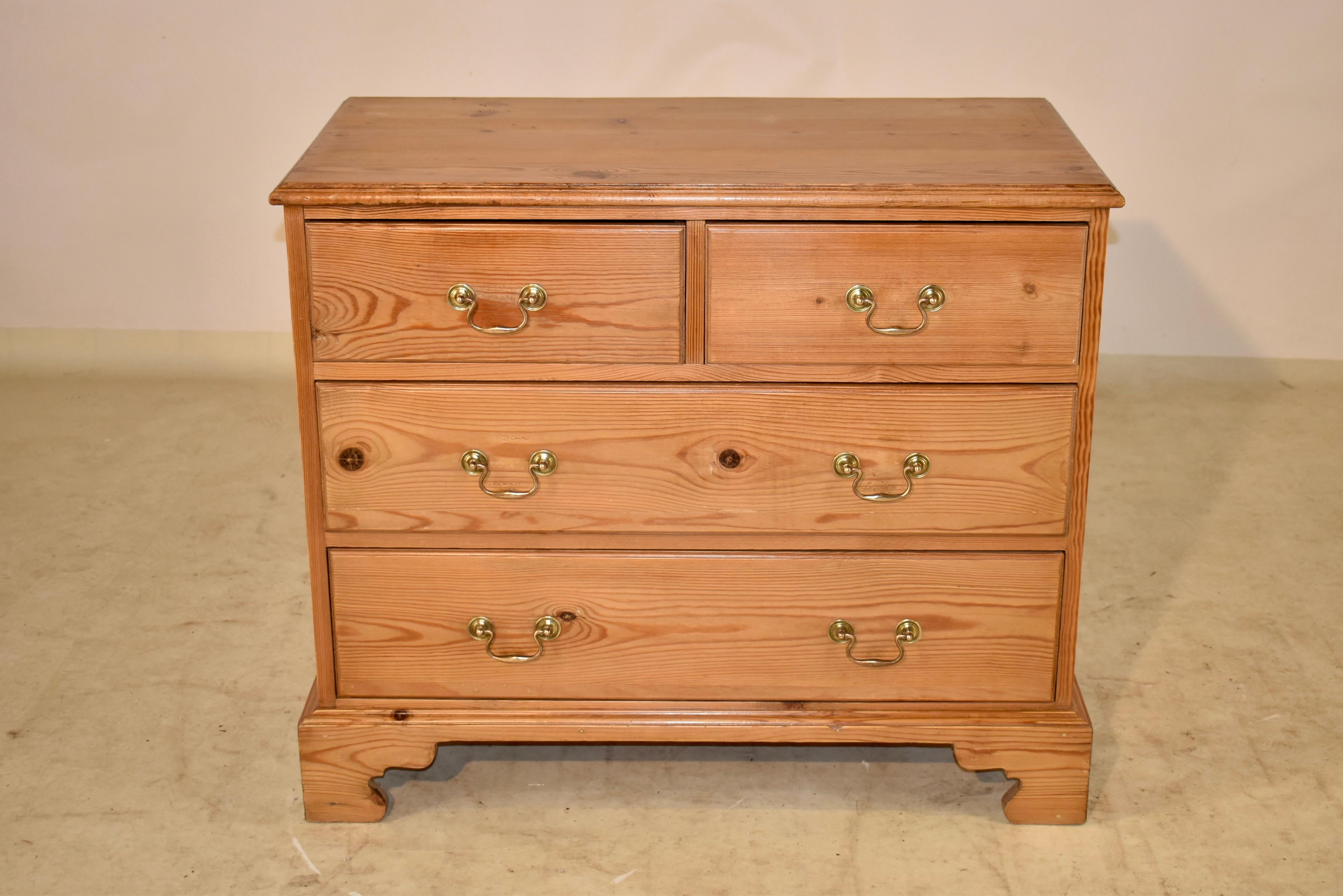 20th Century English Pine Chest of Drawers , C. 1950 For Sale