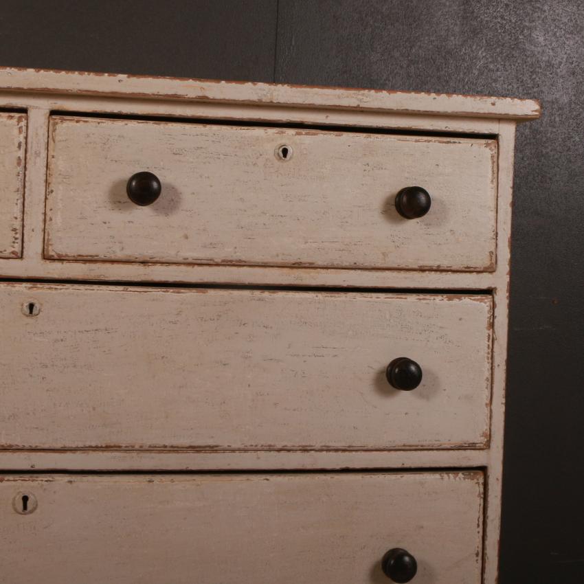 Painted English Pine Chest of Drawers