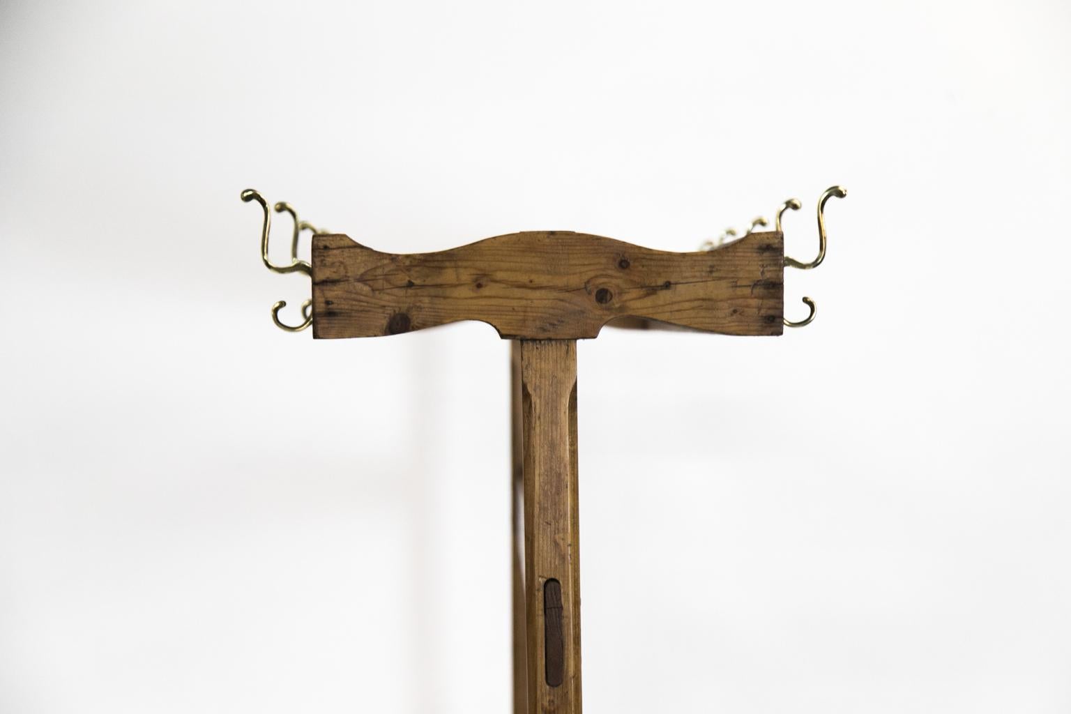 English Pine Coat or Hat Rack For Sale 5