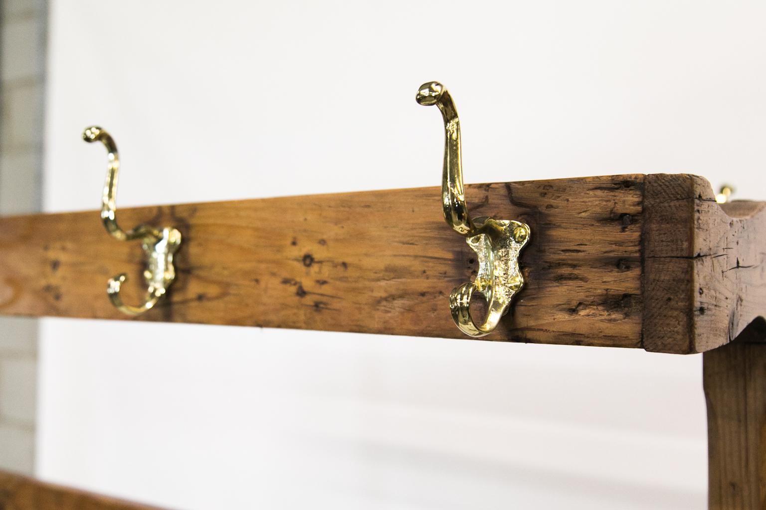 English Pine Coat or Hat Rack For Sale 8