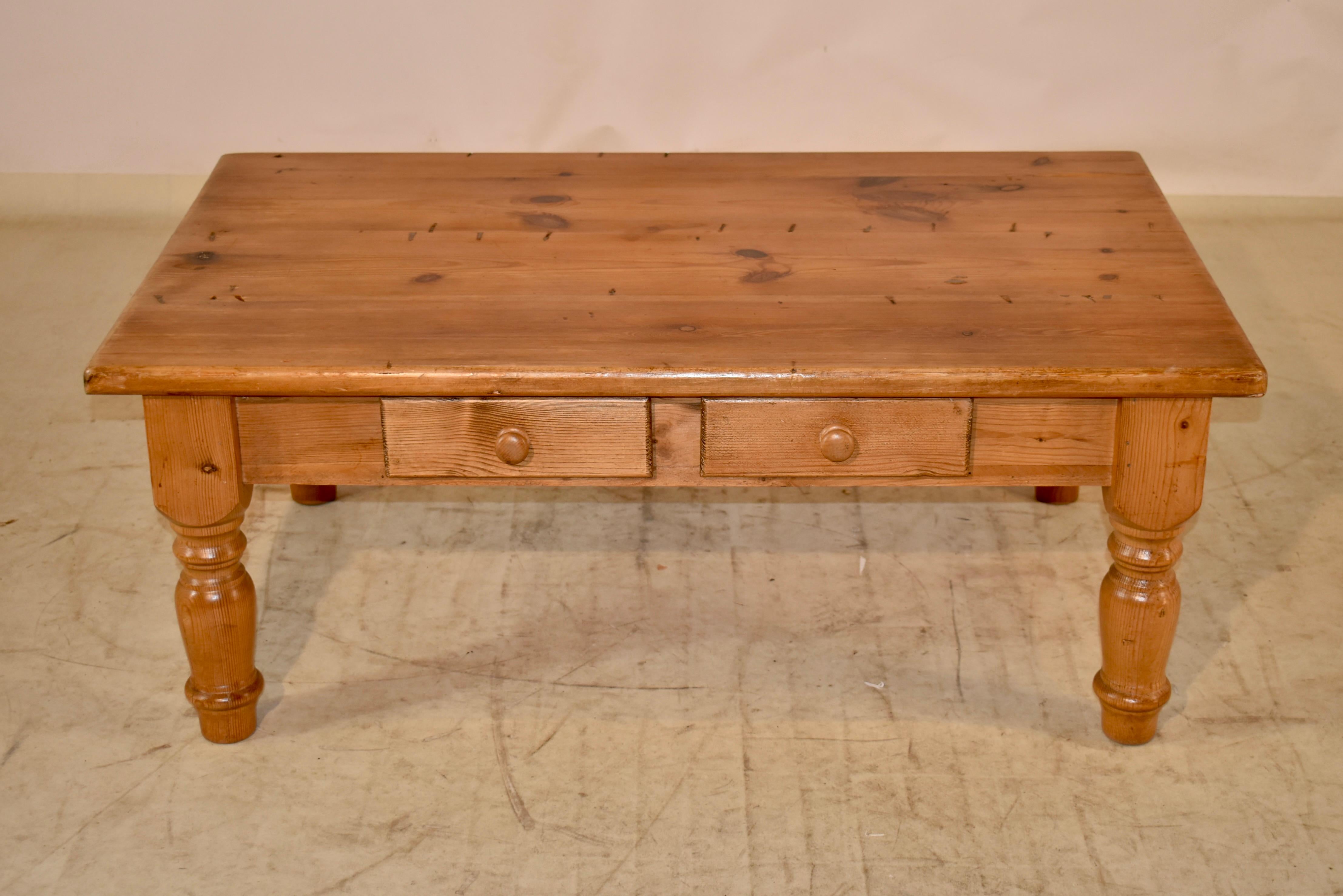 English Pine Coffee Table, circa 1950 For Sale at 1stDibs