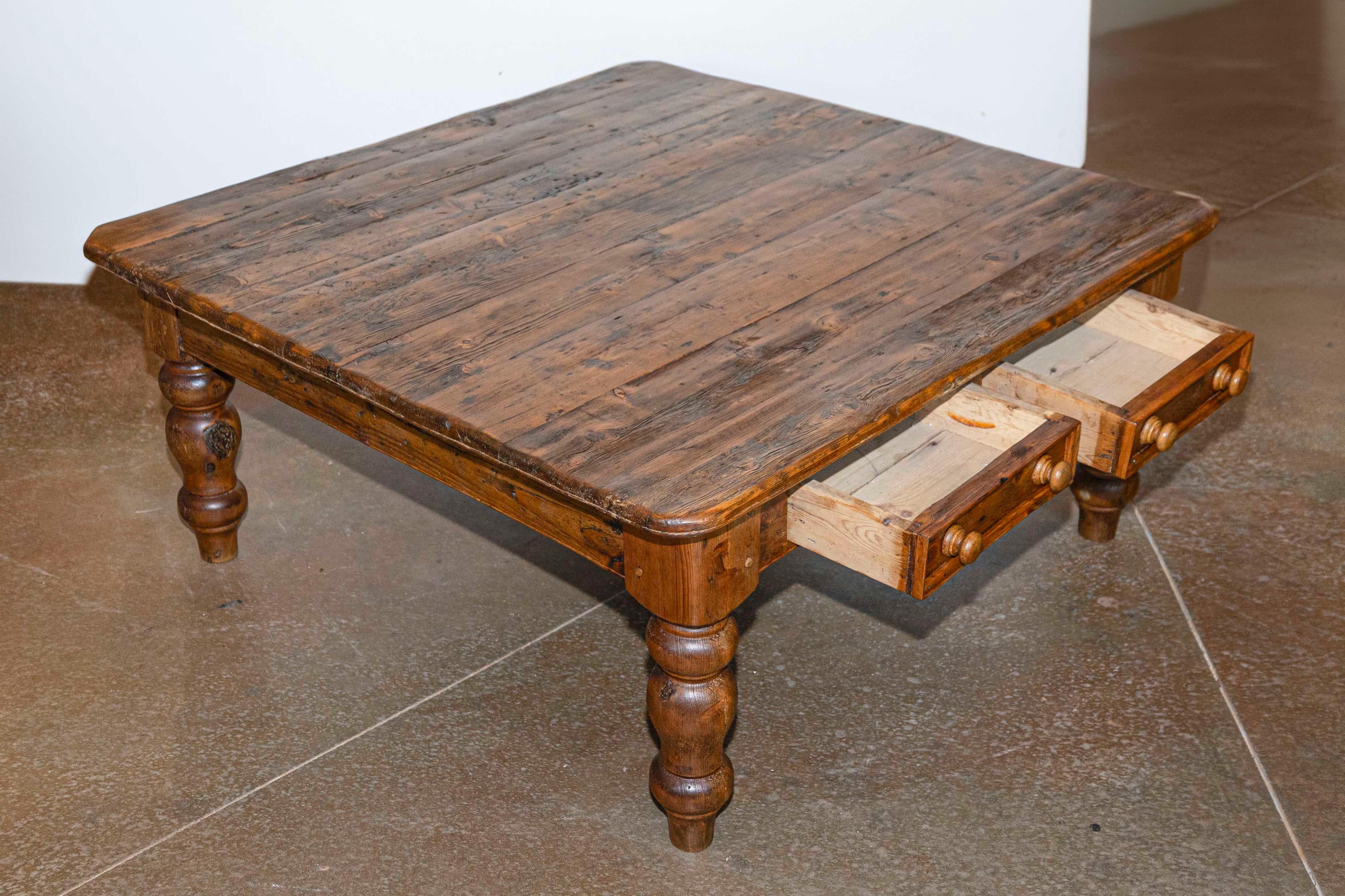 20th Century English Pine Coffee Table