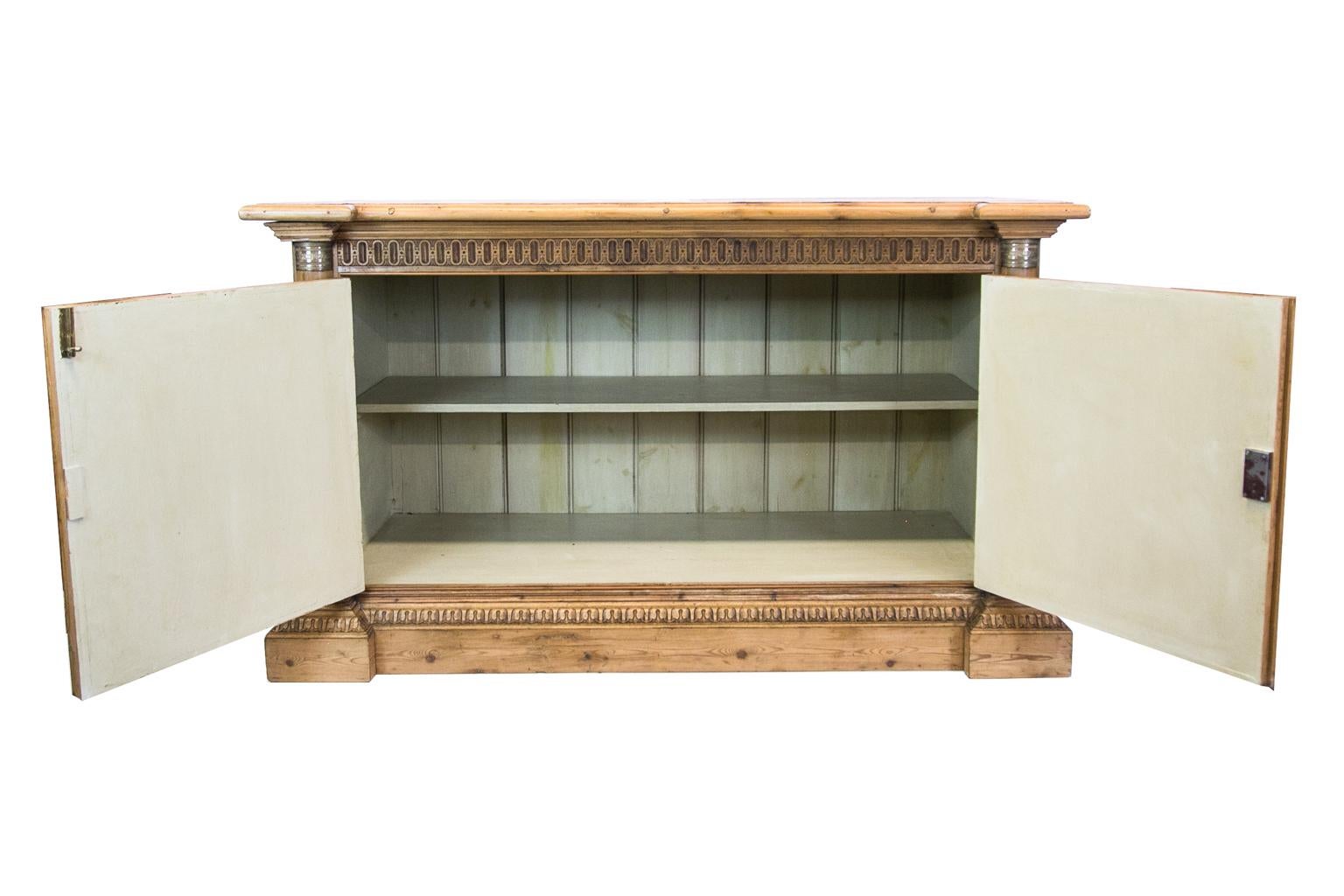 English Pine Console Cabinet For Sale 1