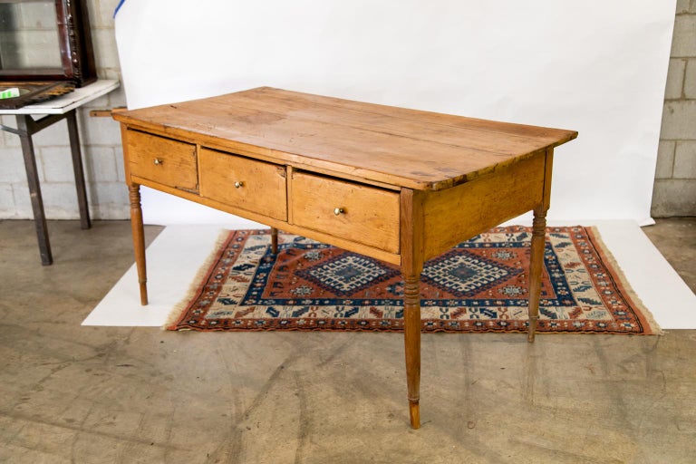 English Pine Console Table at 1stDibs