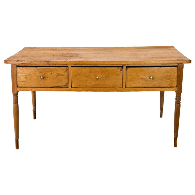 English Pine Console Table at 1stDibs