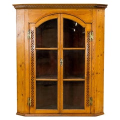 Antique English Pine Corner Cupboard