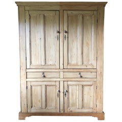 Antique English Pine Cupboard, 19th Century