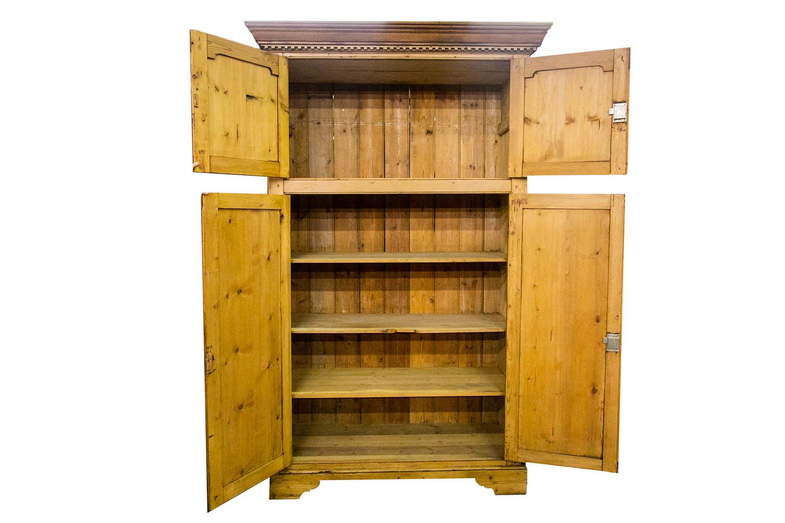 antique english pine cupboard