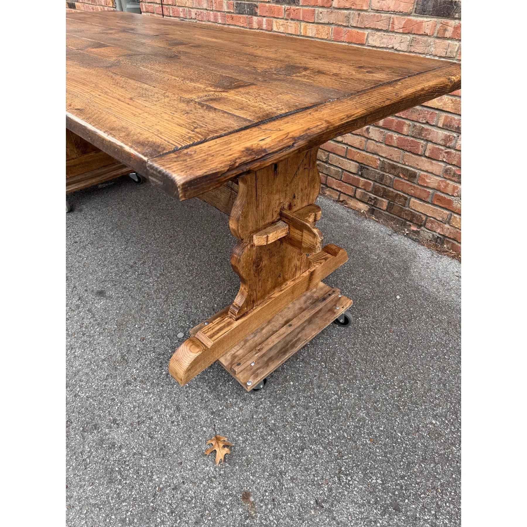 English Pine Dining Table For Sale 3