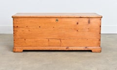 English Pine Dovetail Blanket Chest Circa 1870