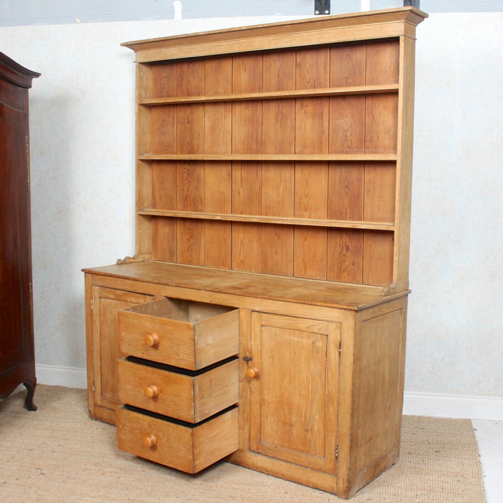 English Pine Dresser 19th Century Kitchen Welsh Dresser For Sale 2