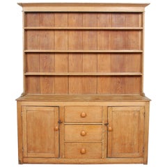 Antique English Pine Dresser 19th Century Kitchen Welsh Dresser