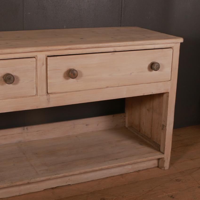 Georgian English Pine Dresser Base / Sideboard
