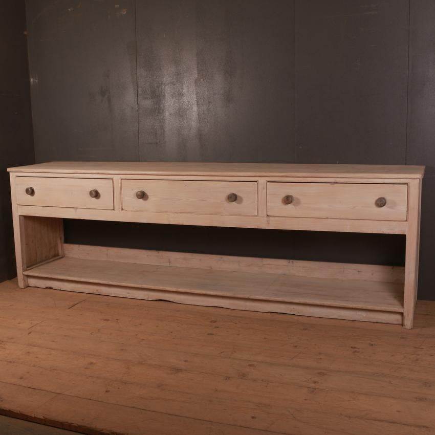 Bleached English Pine Dresser Base / Sideboard