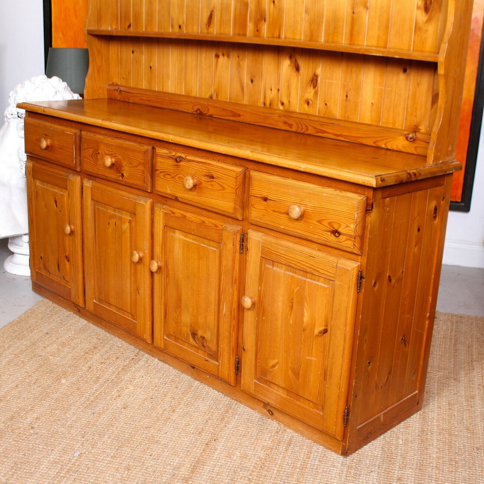 English Pine Dresser Long Carved Country Kitchen Welsh Dresser Farmhouse For Sale 6