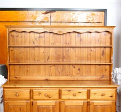 English Pine Dresser Long Carved Country Kitchen Welsh Dresser Farmhouse
