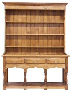 English Pine Dresser with Plate Rack, 19th century
