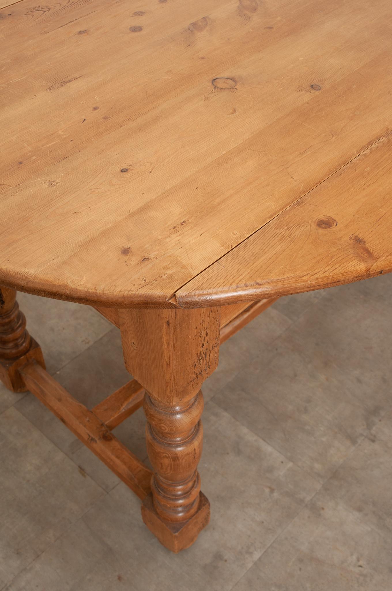 Other English Pine Drop Leaf Dining Table For Sale