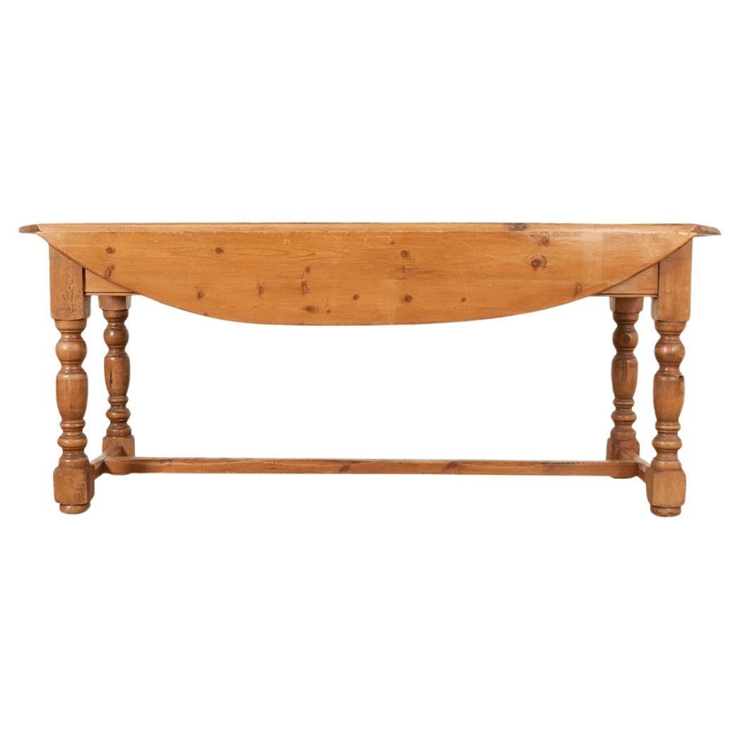 English Pine Drop Leaf Dining Table For Sale