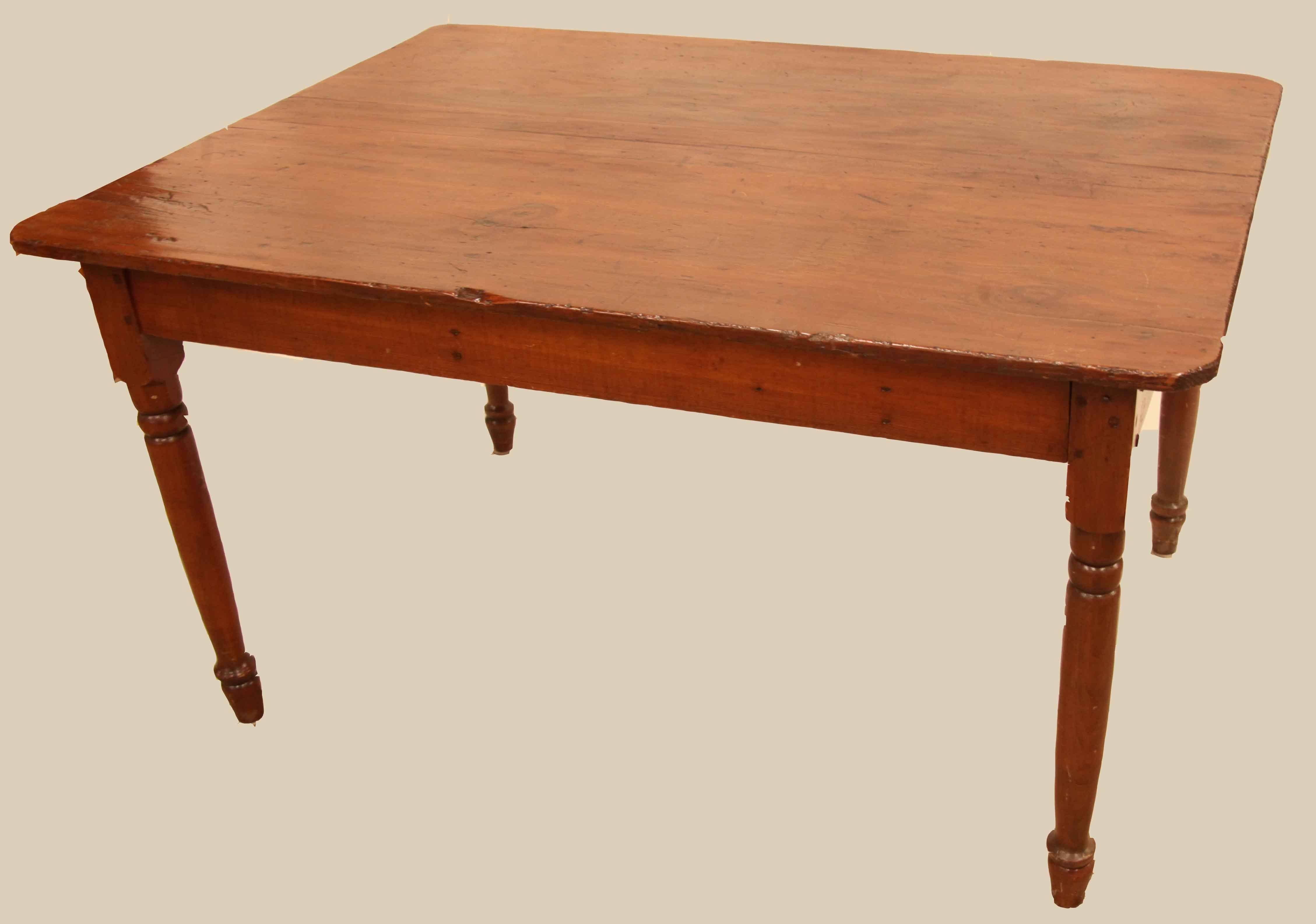 English Pine Farm Table In Good Condition For Sale In Wilson, NC