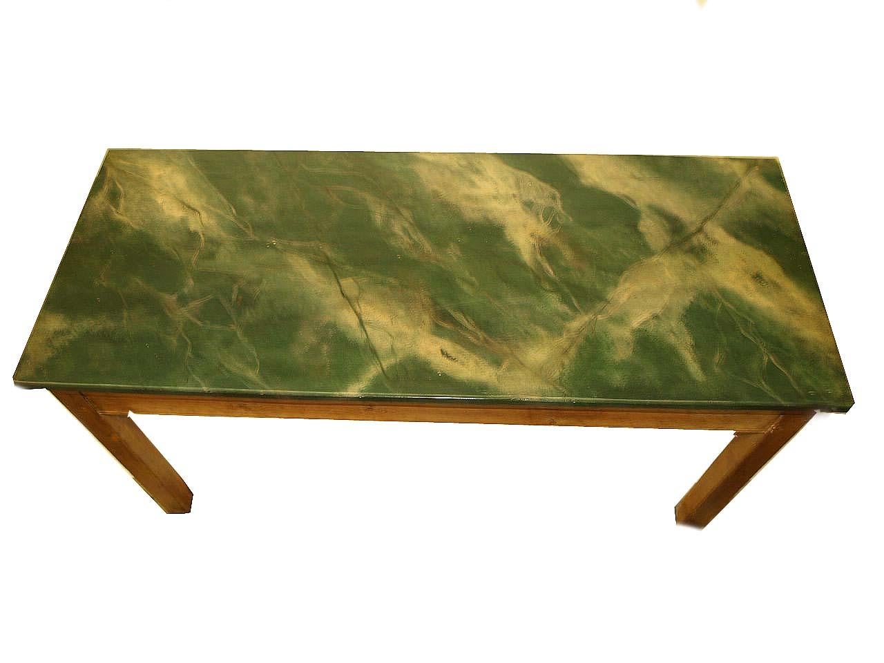 Late 19th Century English Pine Faux Marble Console Table For Sale