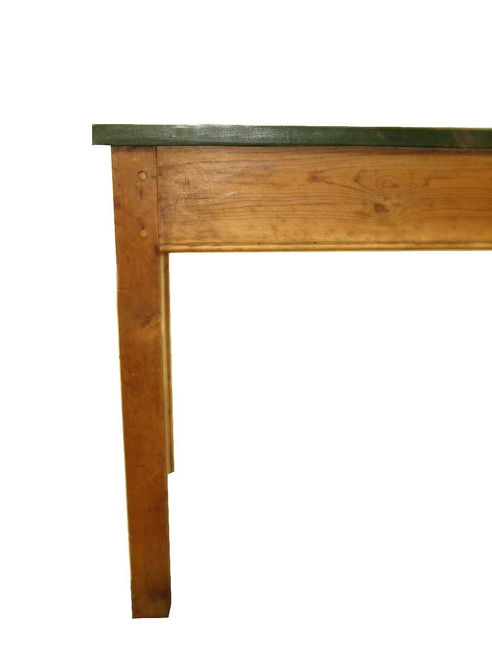 English Pine Faux Marble Console Table For Sale 1