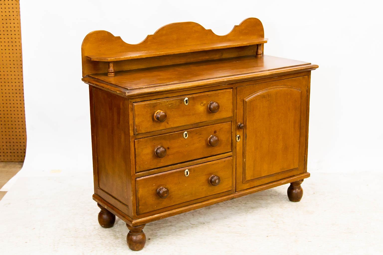 English Pine Faux Painted Server For Sale 1