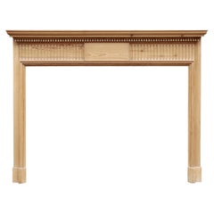 English Pine Fireplace with Fluted Frieze