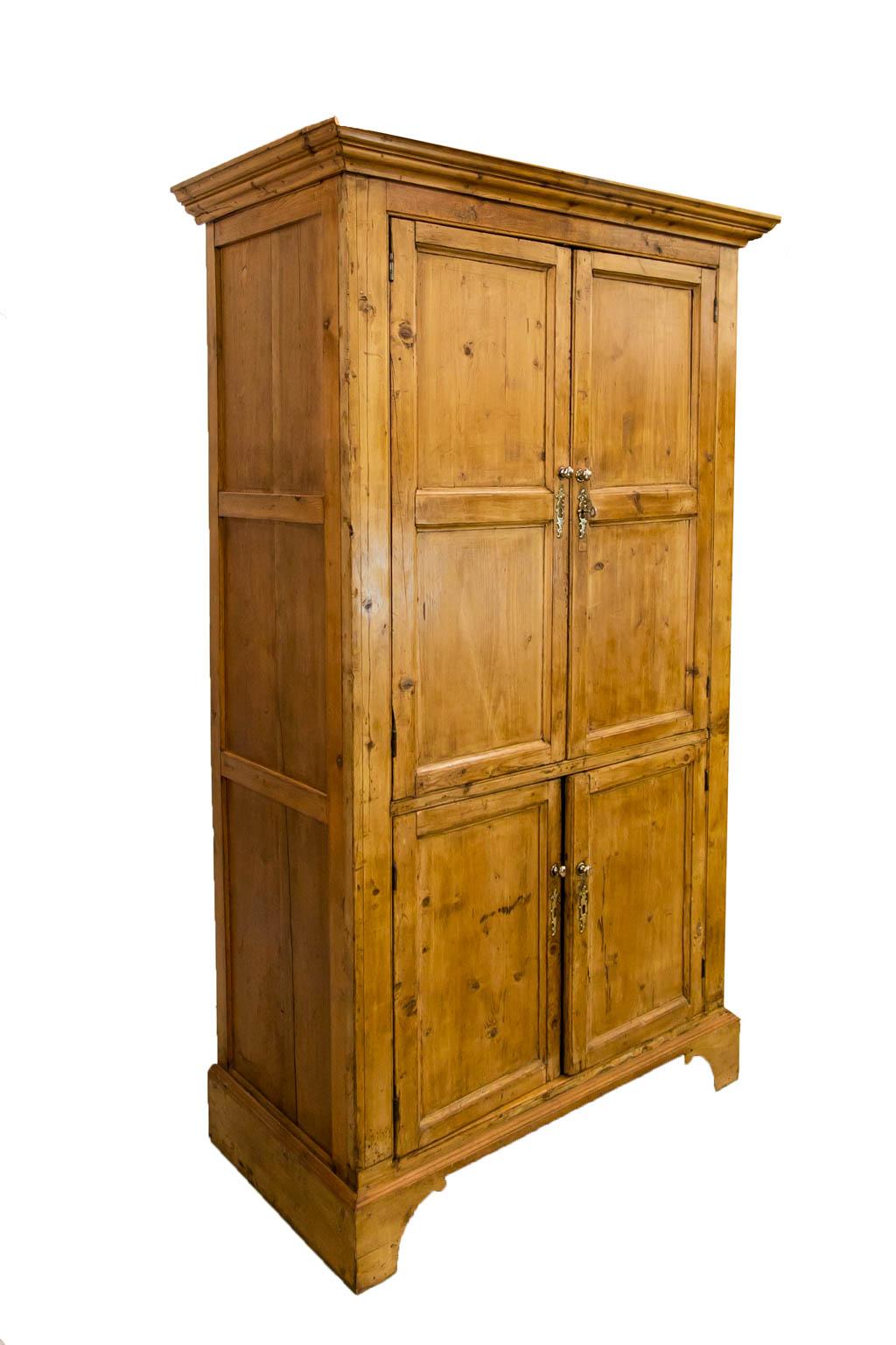 English Pine Four Door Cupboard For Sale 2