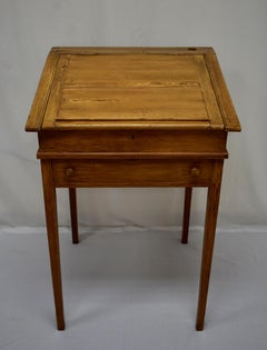 English Pine Grain-Painted Writing Slope on Stand