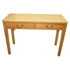 English Pine Marble Top Console Table