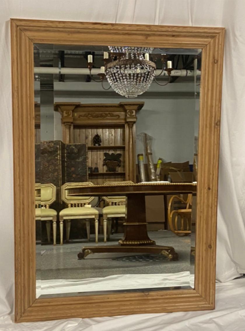 19th Century English Pine Mirror For Sale