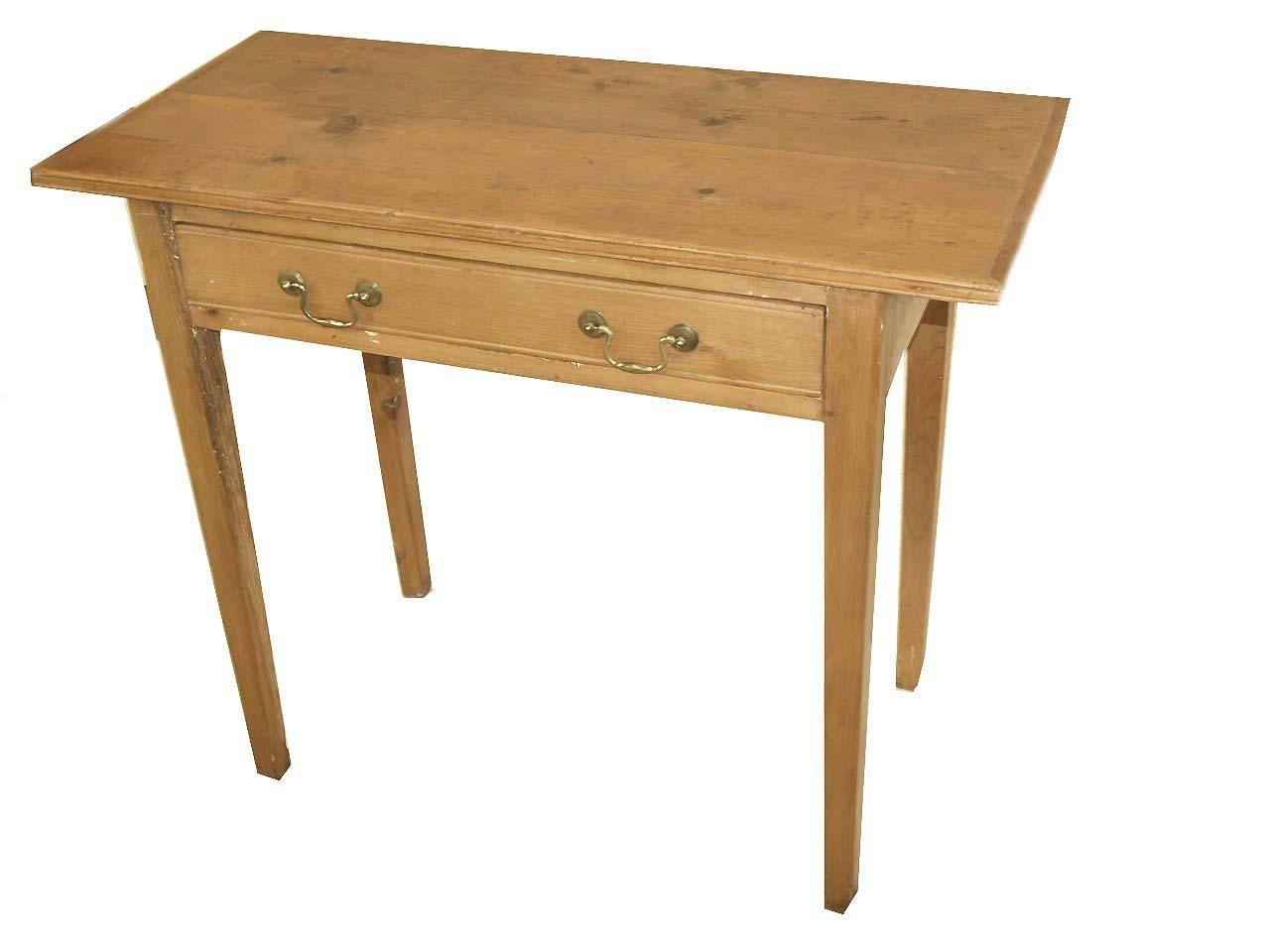 Mid-19th Century English Pine One Drawer Table