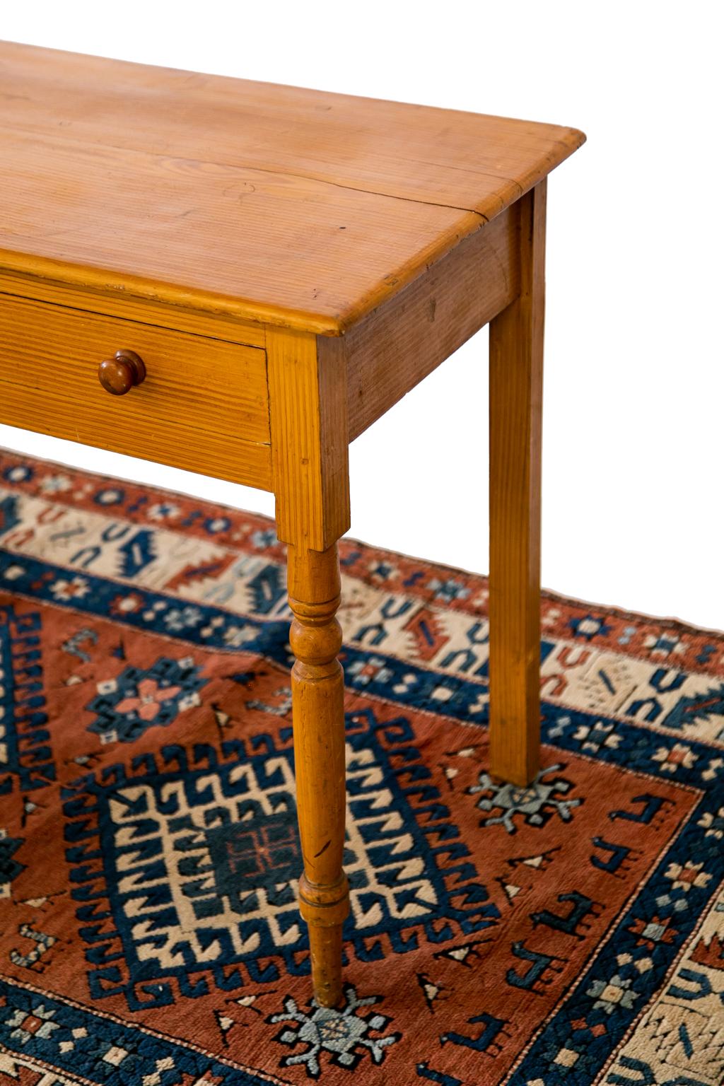 Mid-19th Century English Pine One Drawer Table