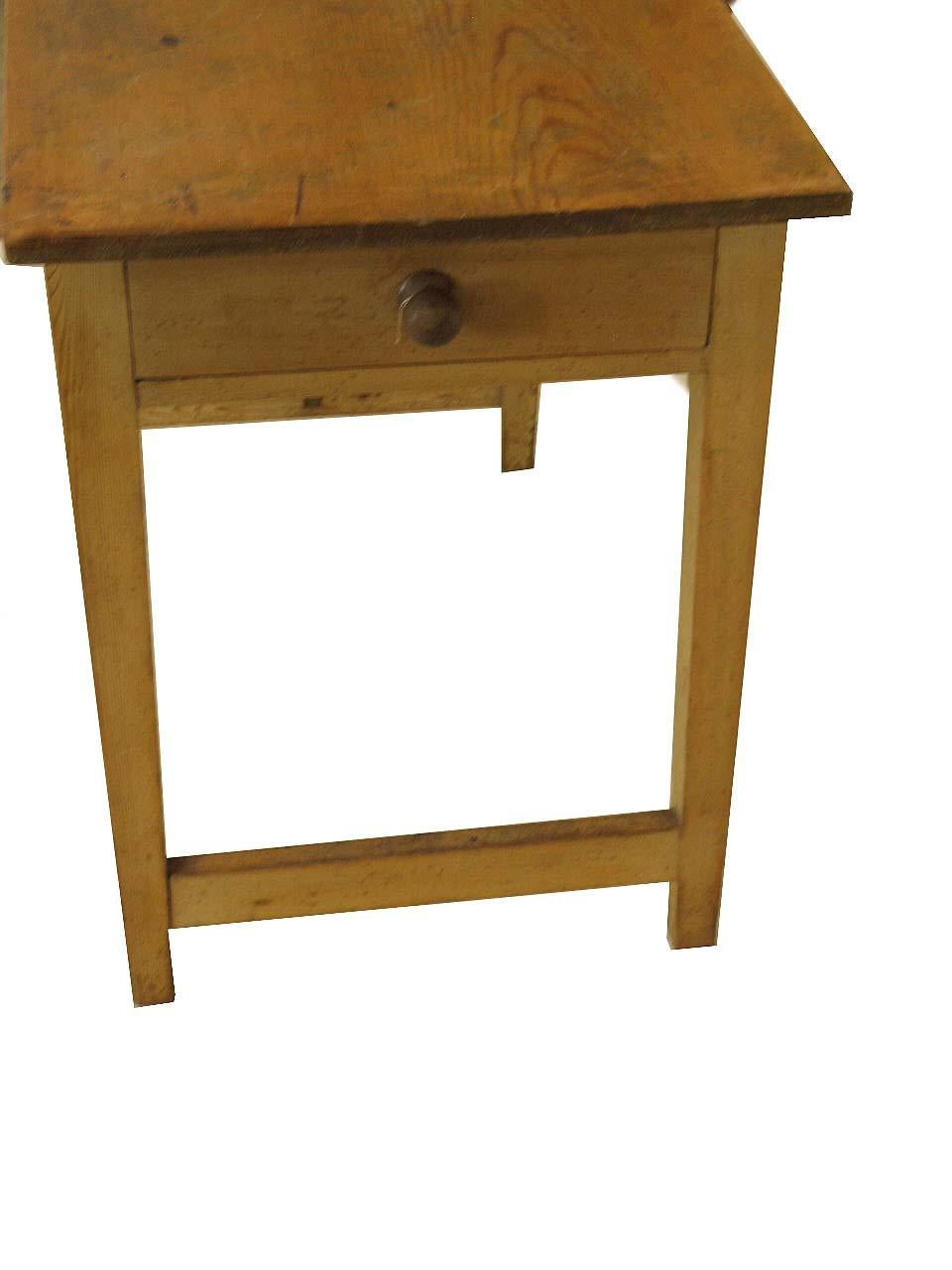 English Pine One Drawer Writing Table In Good Condition For Sale In Wilson, NC
