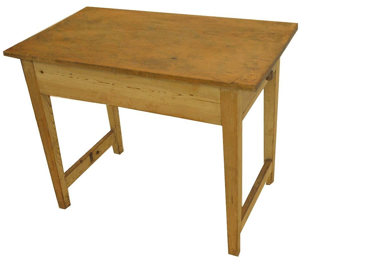 Englischer Schreibtisch mit einer Schublade aus Kiefernholz (Spätes 19. Jahrhundert) im Angebot