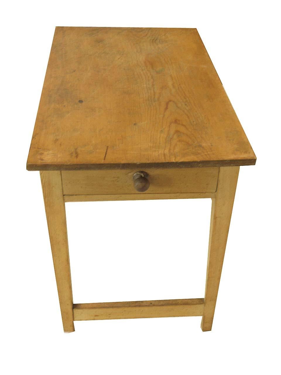 English Pine One Drawer Writing Table For Sale 2