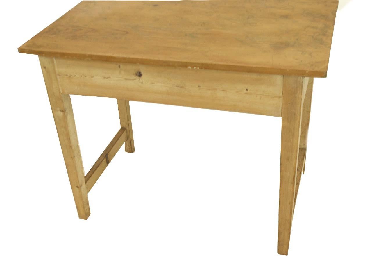 English Pine One Drawer Writing Table For Sale 3