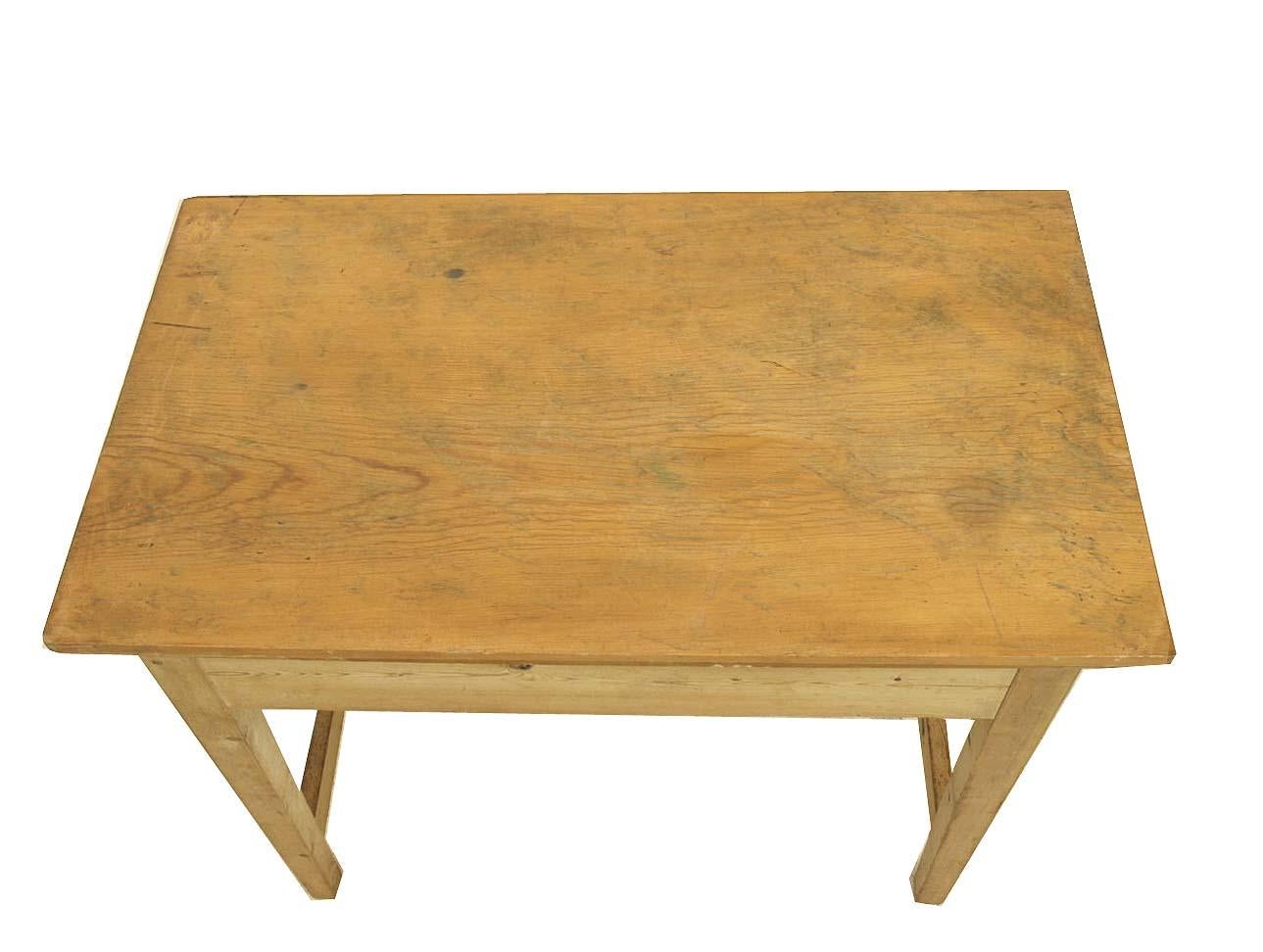 English Pine One Drawer Writing Table For Sale 4
