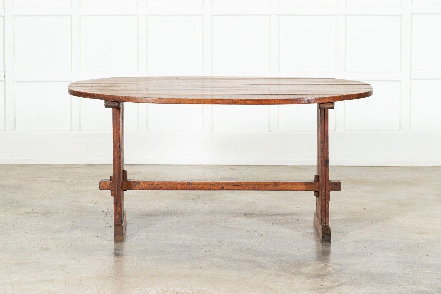 English Pine Oval Refectory Table For Sale 4