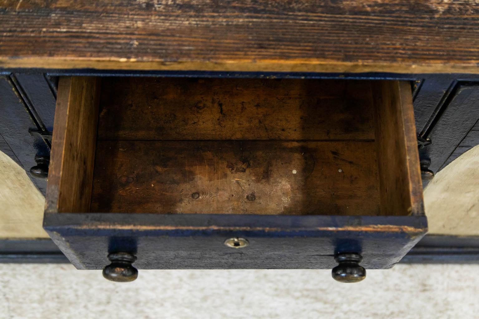 Mid-19th Century English Pine Painted Server For Sale
