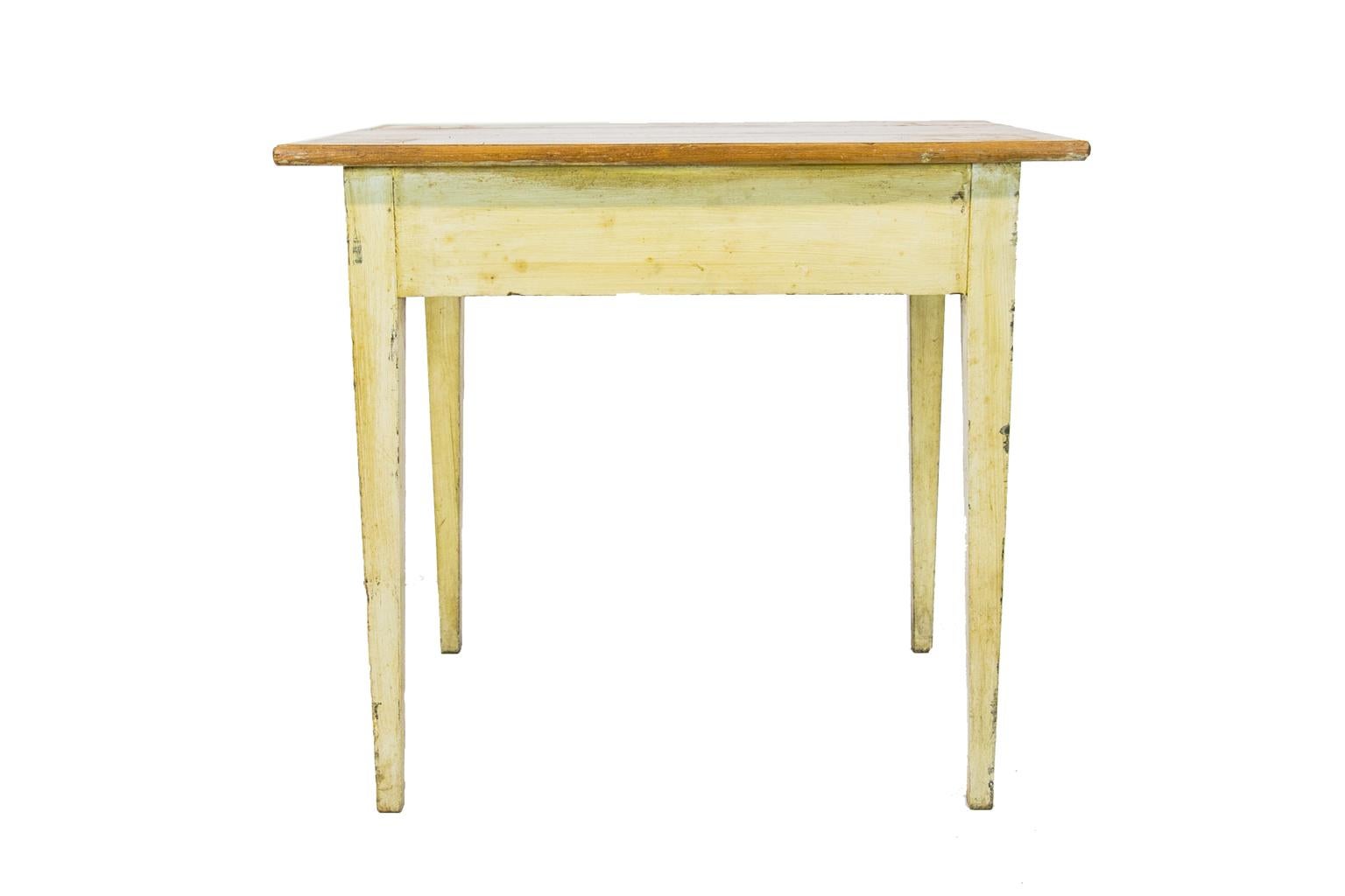 English Pine Painted Side Table 1