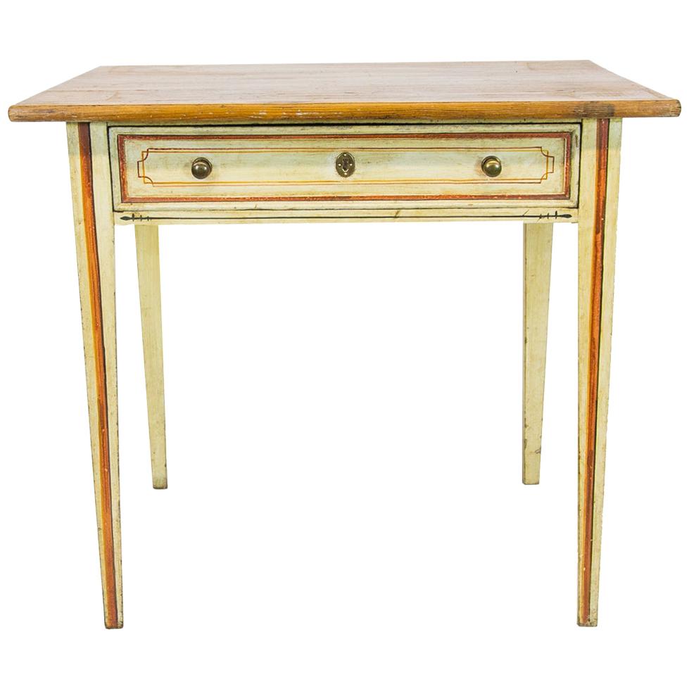 English Pine Painted Side Table